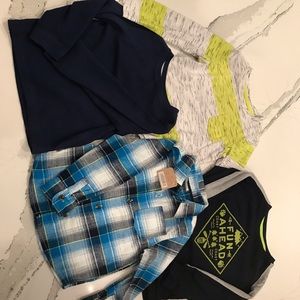 4 size 2T Crazy 8 and Gymboree shirts